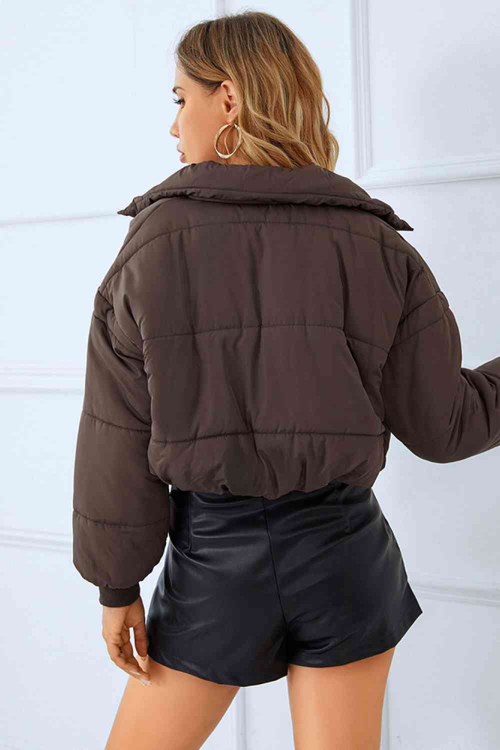 Zip-Up Winter Coat with Pockets - By Baano