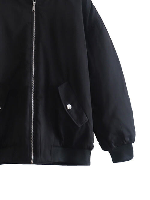 Zip Up Baseball Collar Puffer Jacket - By Baano