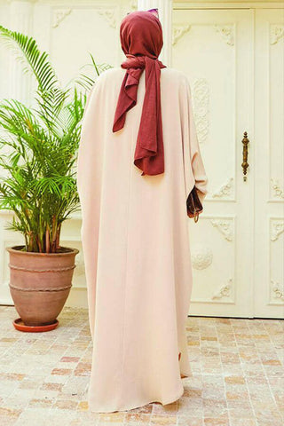 Crepe Open Abaya with Butterfly Sleeves in Ten Colors - By Baano