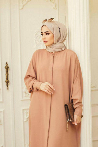 Crepe Open Abaya with Butterfly Sleeves in Ten Colors