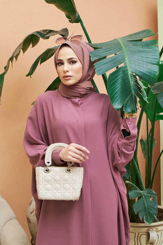 Crepe Open Abaya with Butterfly Sleeves in Ten Colors