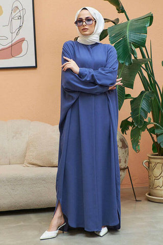 Crepe Open Abaya with Butterfly Sleeves in Ten Colors