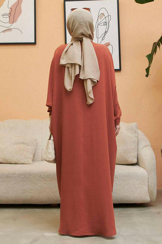 Crepe Open Abaya with Butterfly Sleeves in Ten Colors