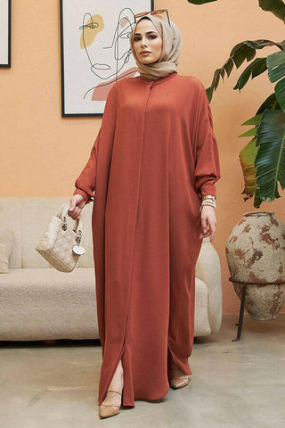 Crepe Open Abaya with Butterfly Sleeves in Ten Colors One Size Fits All