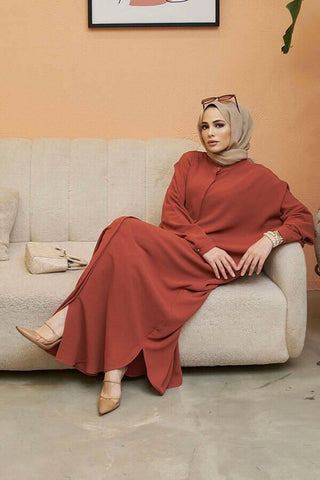 Crepe Open Abaya with Butterfly Sleeves in Ten Colors