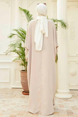 Crepe Open Abaya with Butterfly Sleeves in Ten Colors - By Baano