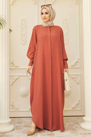 Crepe Open Abaya with Butterfly Sleeves in Ten Colors - By Baano