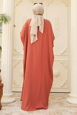 Crepe Open Abaya with Butterfly Sleeves in Ten Colors - By Baano