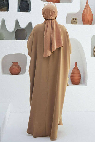 Crepe Open Abaya with Butterfly Sleeves in Ten Colors