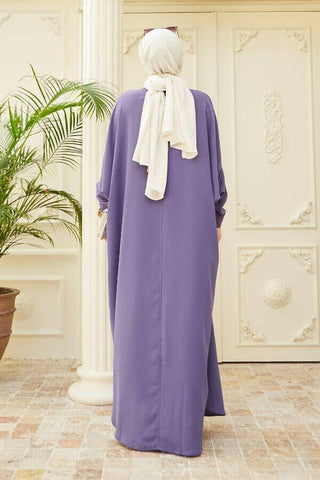 Crepe Open Abaya with Butterfly Sleeves in Ten Colors - By Baano