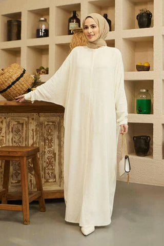 Crepe Open Abaya with Butterfly Sleeves in Ten Colors