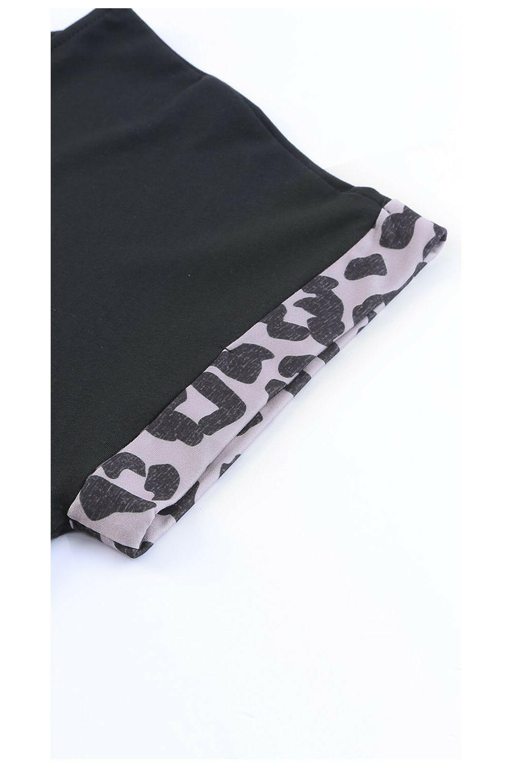 Leopard Color Block Split Dress - By Baano