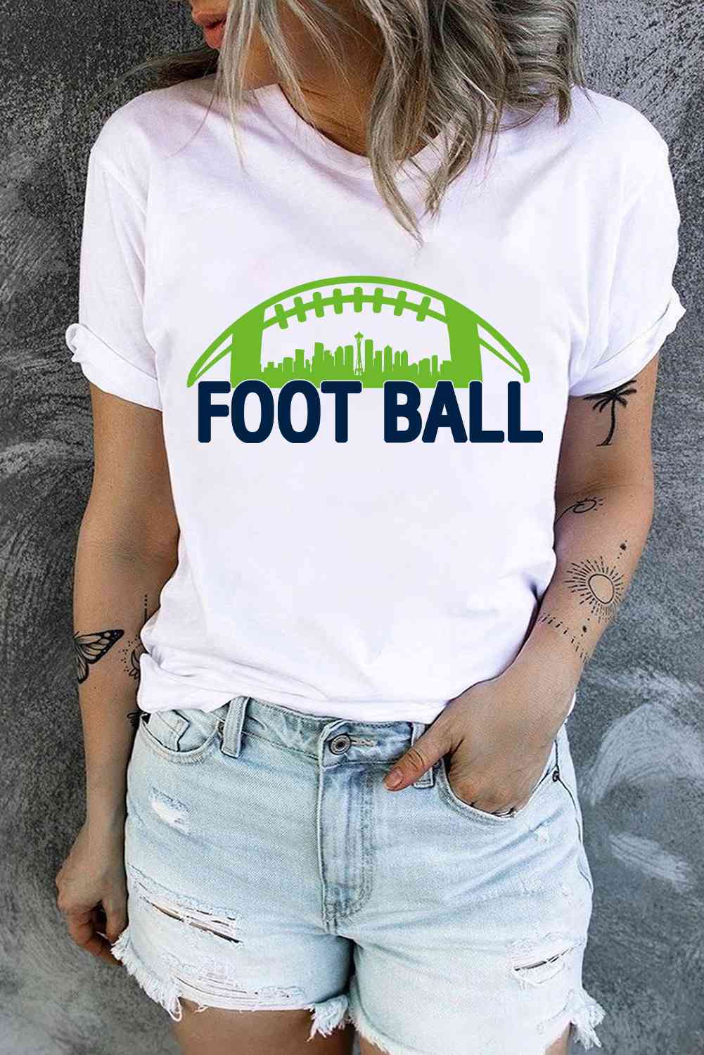 FOOTBALL Graphic Short Sleeve T-Shirt - By Baano