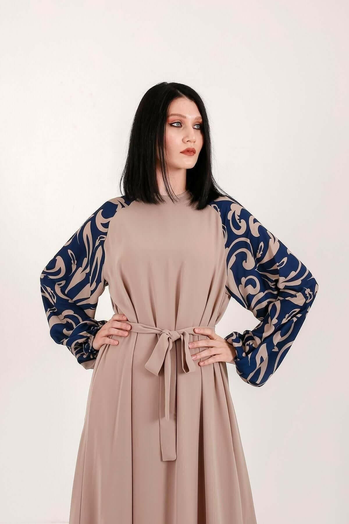 Alissa modest Maxi Dress-Abaya with Long Sleeve - By Baano