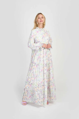 Maria White Women's Modest Dress - By Baano