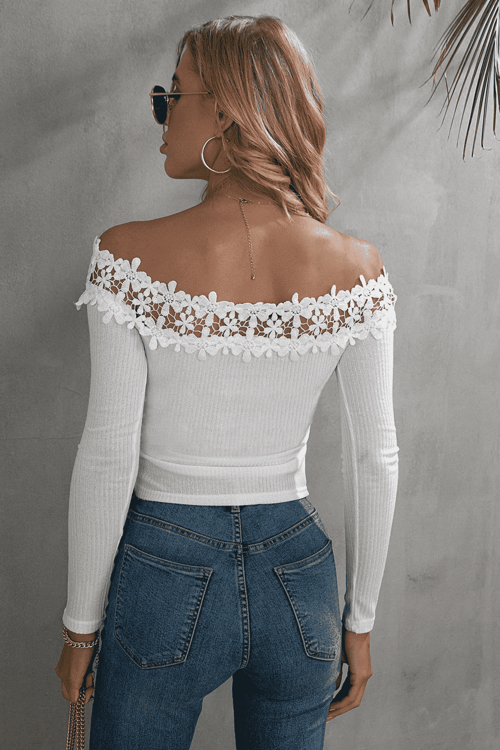 Off-Shoulder Ribbed Tee | By