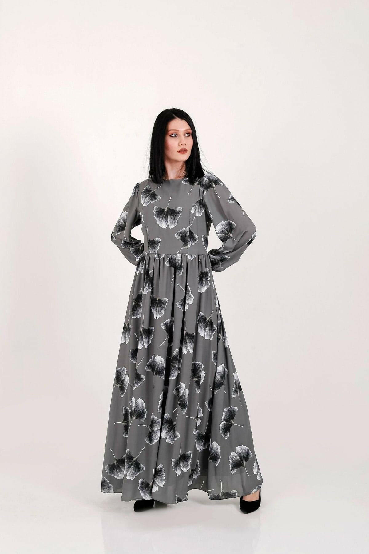 Emma Long Maxi Dress with Long Sleeves - By Baano