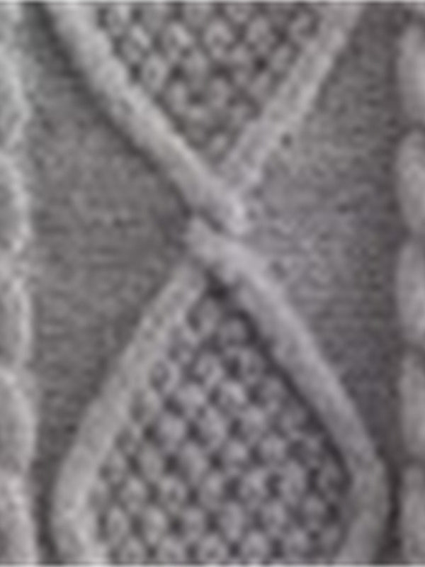 New elegant and fashionable women's rhombus braided short navel-baring knitted sweater