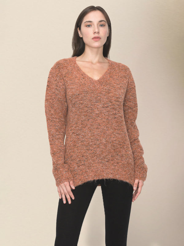 Women's Casual Loose V-Neck SweaterRP0023558