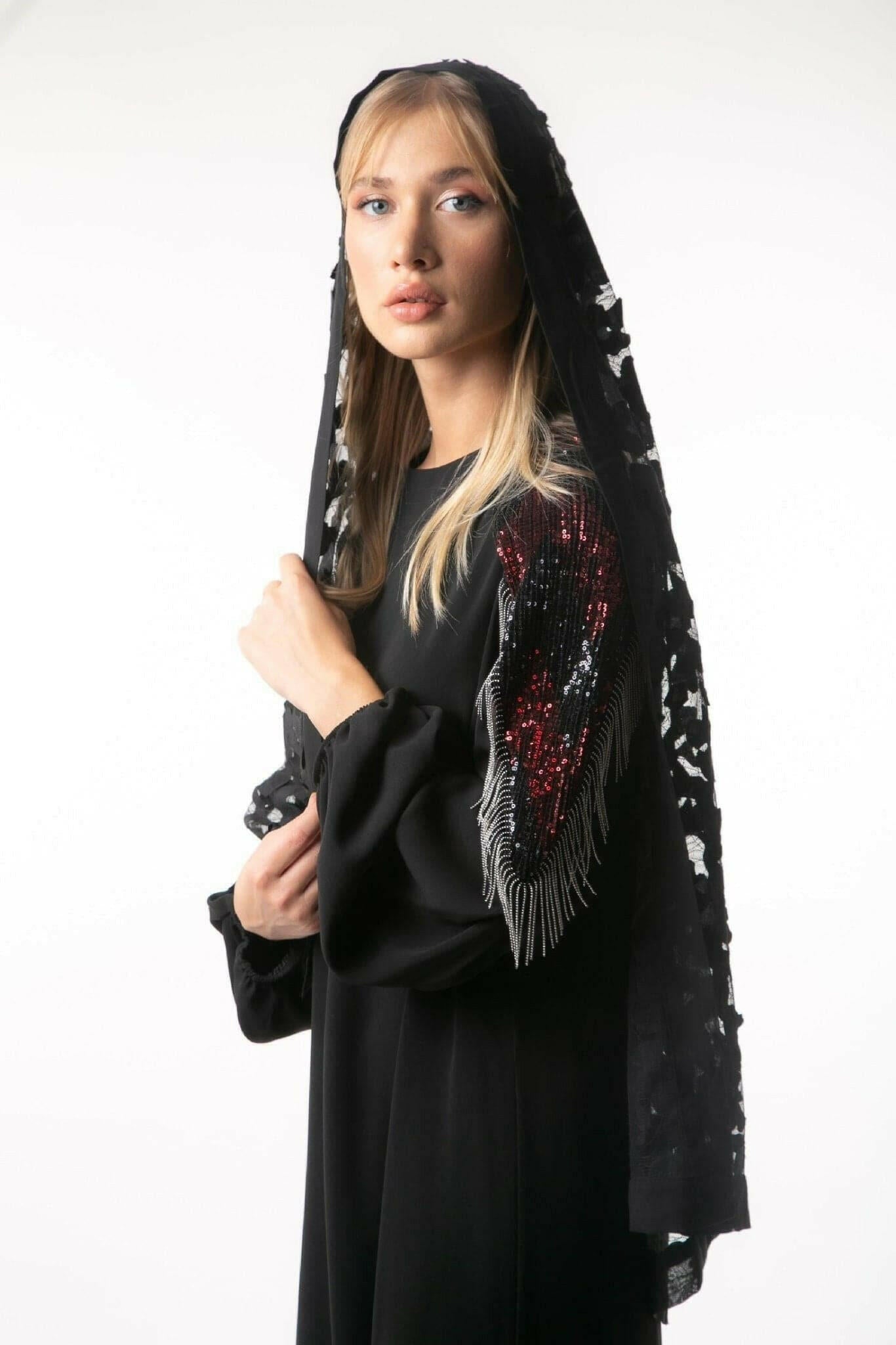 Layla Long Maxi Dress Abaya With Long Sleeves - By Baano