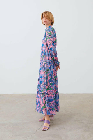 The Naomi - Long Sleeve Maxi Dress In Lavender - By Baano