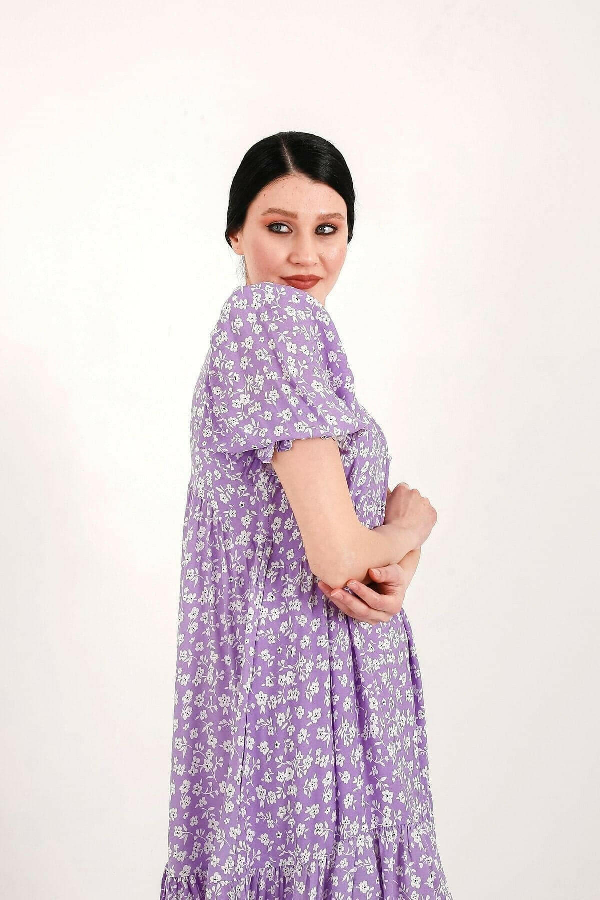 Louisa Shirred Tier Midi Dress Dress BY Baano   