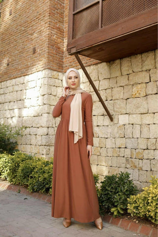 Natalia Long Maxi in Jersey with Side Pockets - By Baano