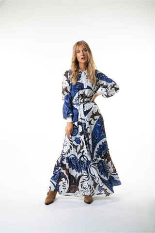 Nuri Maxi Dress with Long Sleeve - By Baano