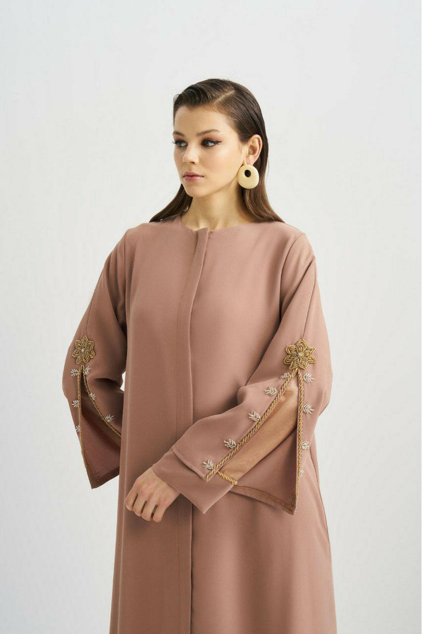 Butterfly Sleeve Abaya with Front Zipper Abaya By Baano   