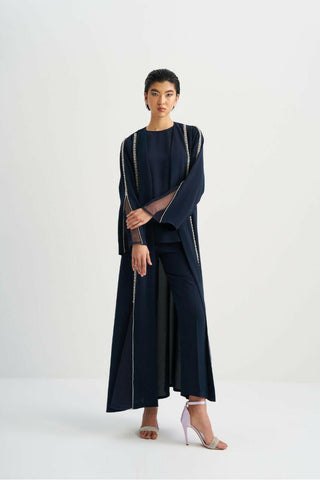 Nadia Islamic Wedding Abaya - Gorgeous Details' - Embellished SHEER Abaya - Long Sleeves - By Baano