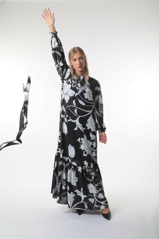 Roxy Long Maxi Dress with Long Sleeves