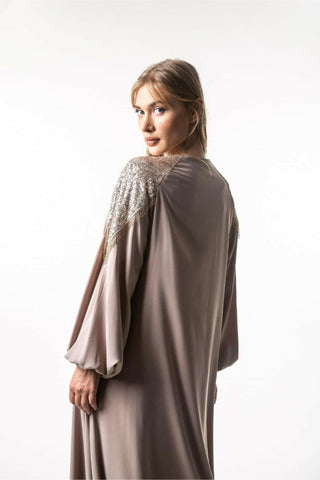 Zoie Long Abaya with Front Zipper